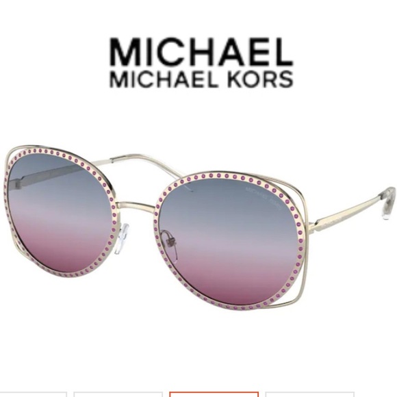 Brand New Michael Kors Rialto Sunglasses in Light Gold/ Chambray Sunset - Picture 1 of 1